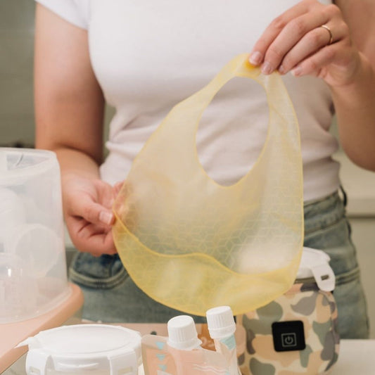 Ibrandfy - Feeding Silicone Baby Bib with Food Catcher